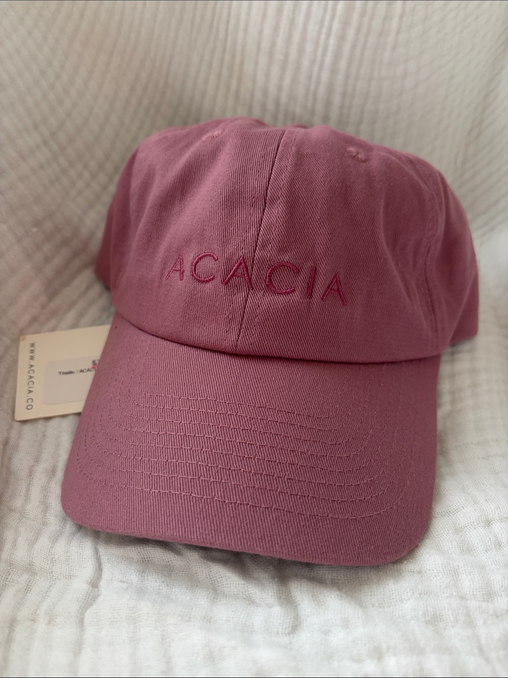 acacia swimwear Dusty Rose “thistle” Embroidered Baseball Cap